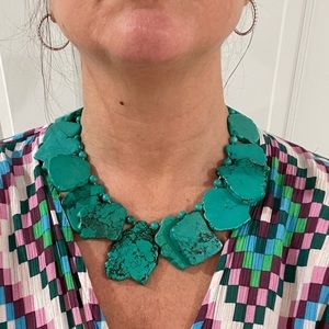 Turquoise Slab Statement Necklace